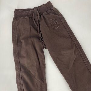 Pre own Kids Brown Wide Leg Pants Size 4  Drawstring Waist  #8 Patch